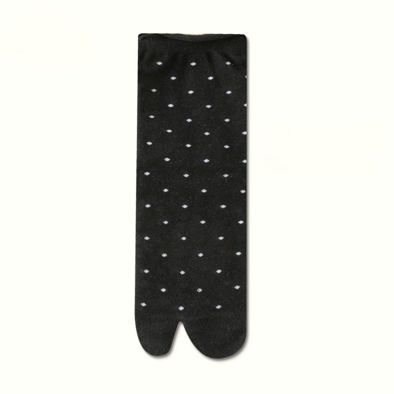 Women Japanese Cotton Split Toe Tabi Socks 2 Pairs Polka Dot Flip Flop Socks Sandal Sock for Women Fashion Soft Comfy Ankle Sock