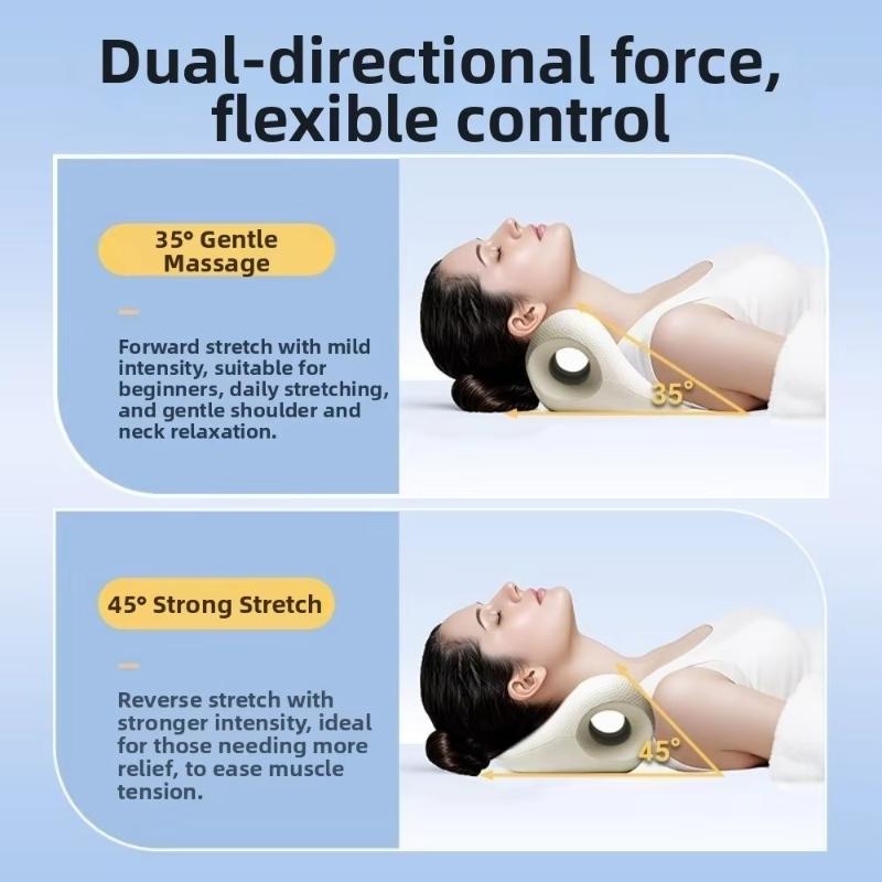 1Pcs Ergonomic Neck And Shoulder Massage Pillow Vertebrae Relax For Home Use Helps Stretch Cervical