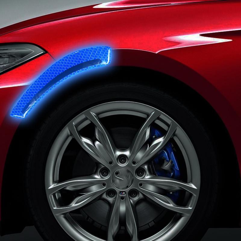 2PCS Reflective Safety Warning Stickers - Car Anti-Collision Strip & Forklift Protective Decorative Decals