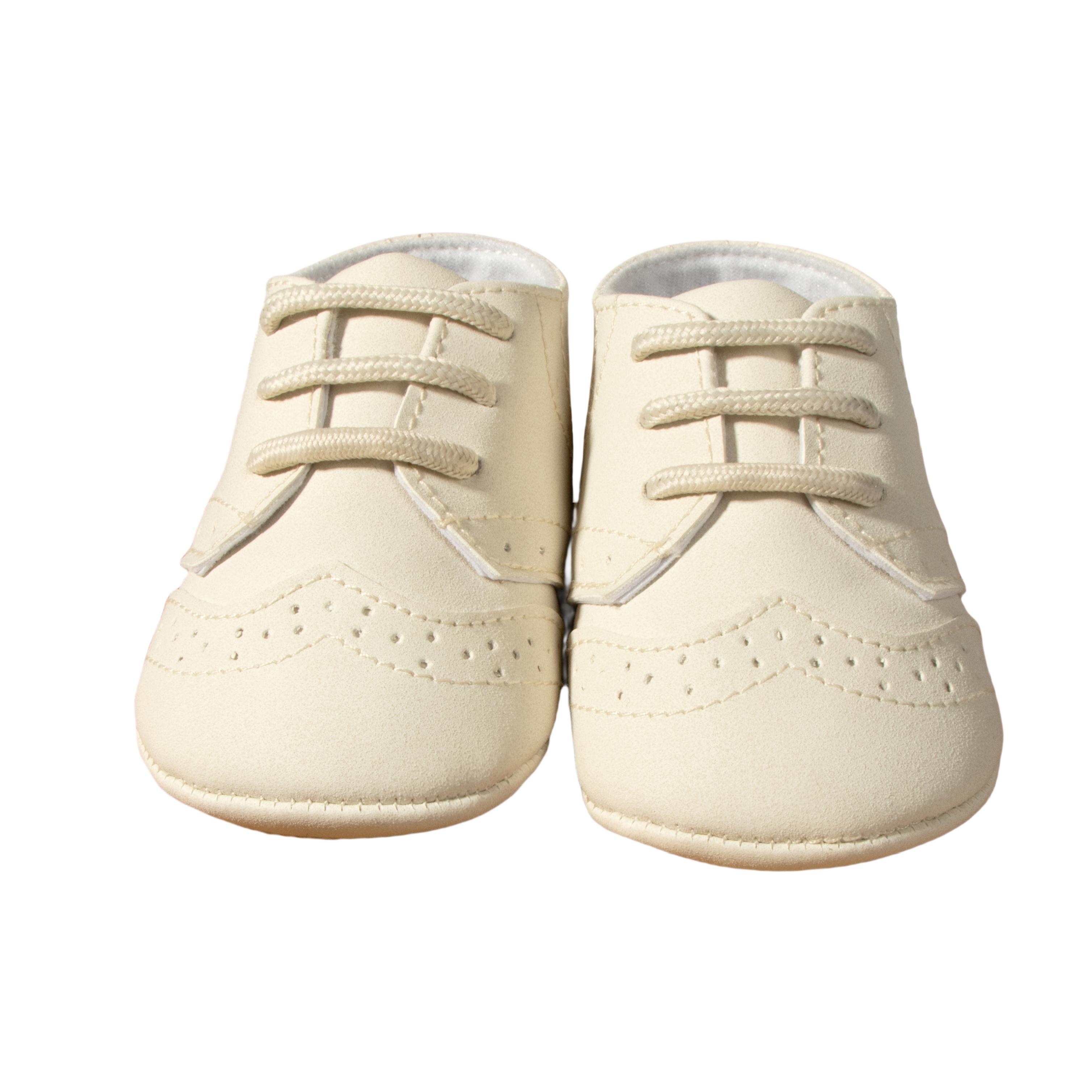 

Newborn Daily Baby Boys Anti-Slip Shoes Solid Lace-up Infant First Walker Shoes 3 6 12 18 Months Soft PU Shoes Suit All Seasons Size13(12-18m) бежевий
