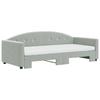 VidaXL Daybed with Trundle and Mattress Light Grey 90x200cm Velvet 3197325