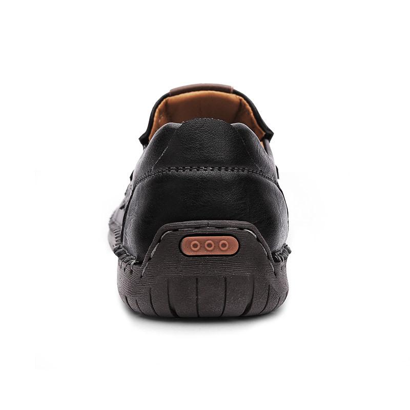 TEMU large size hand-stitched casual shoes one-pedal men's shoes single shoes men's leather shoes