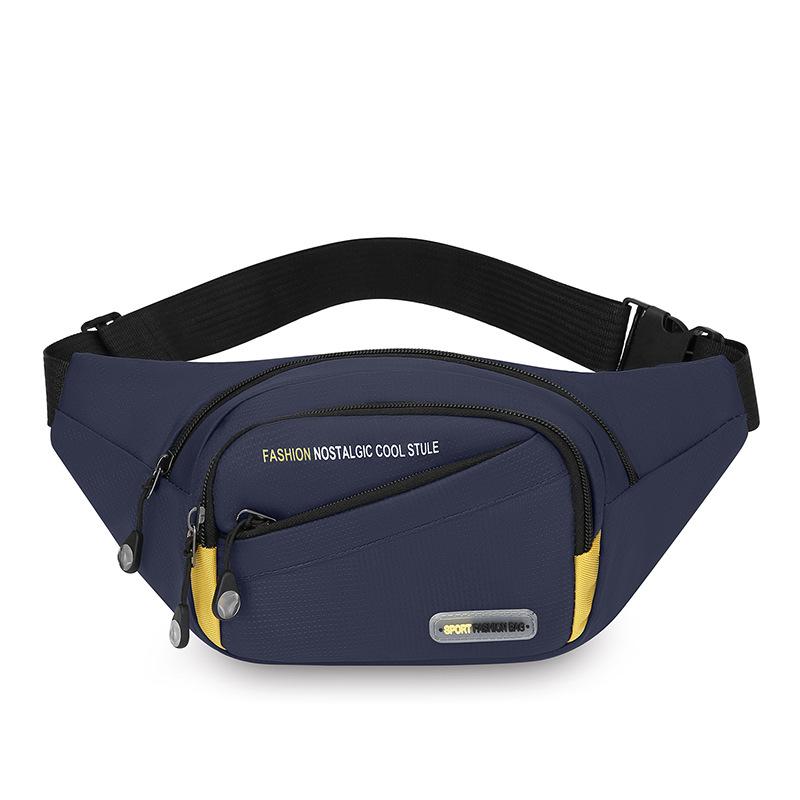 Multifunctional Outdoor Sports Purse Men's Large Capacity Multi Layer Slung Shoulder Bag Oxford Padded Fashion Chest Bag