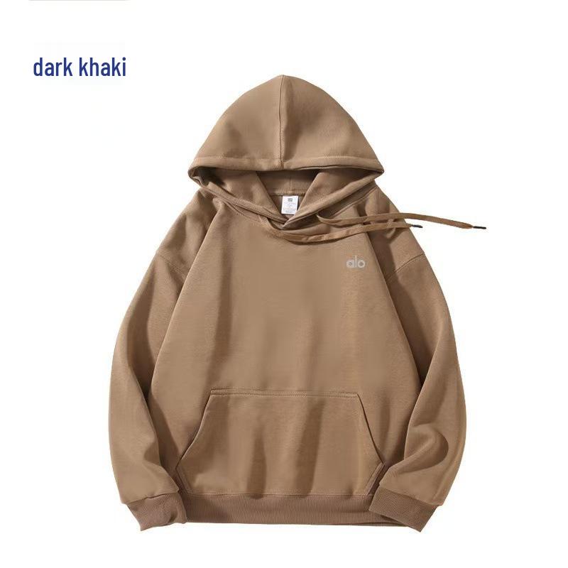 Alo Yoga Grenzüberschreitendes versilbertes Kapuzensweatshirt: Lässiger lockerer Komfort-Pullover für Herren und Damen für Herbst und Winter