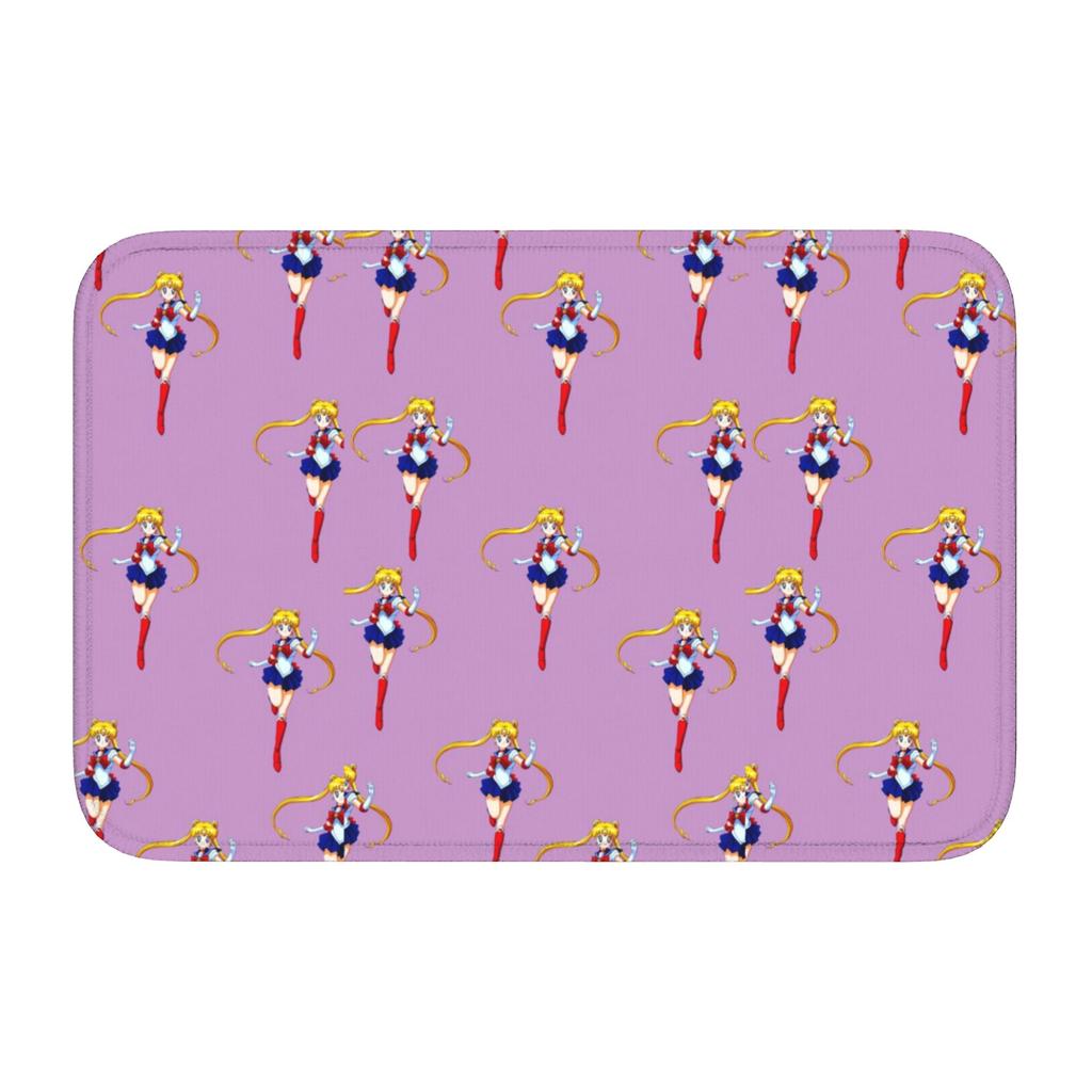 Sailors Moons Cute Cartoon Doormat Anti-Slip Entrance Welcome Kitchen Bathroom Floor Door Mat Toilet Living Room Carpet Rug
