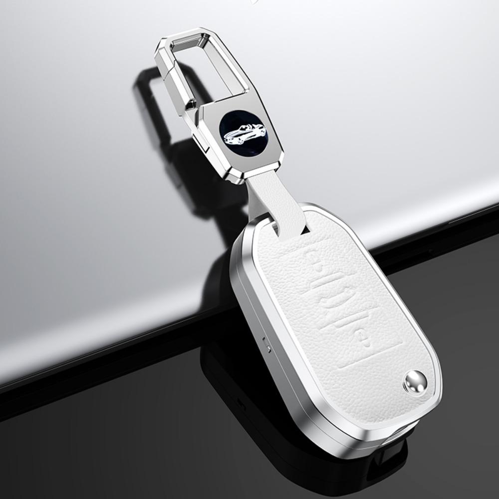 Legierung Leder Auto Klappschlüsselhülle Vollabdeckung für Peugeot 3008 208 308 508 408 2008 307 4008 für Citroen C4 C4L CACTUS C3 C6 C8