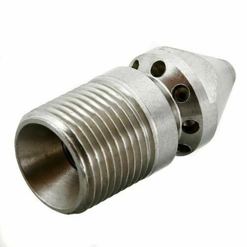 

High Strength Stainless Steel 303 Drain Sewer Cleaning Jetter Nozzle with 9 Jets 3/8 Inch Male for Tough Cleaning Tasks China Mainland