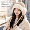Solid Color Plush Earflap Cap Premium Plush Fluffy Warm Hat Winter Knit Hat  Chilly Days