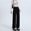 Spring Summer Black Niche High Waist Relaxed Straight Wide Leg Denim Pants For Ladies Casual Pants Oversize Denim Trousers