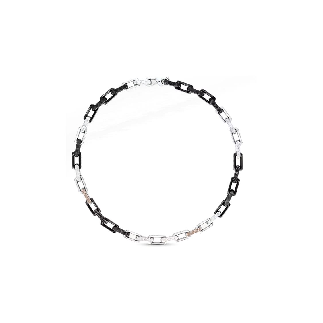 

Louis Vuitton Monogram Chain Crystal Necklace Men necklace Silver M01399 Basic Packaging-Dust Bag+Box,F,Silver