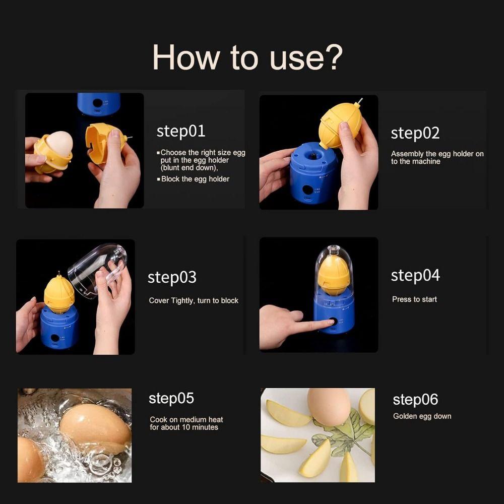 Creative Golden Egg Maker Portable Automatic Egg Beater Cute Electric Egg Spinner  Baking Tools