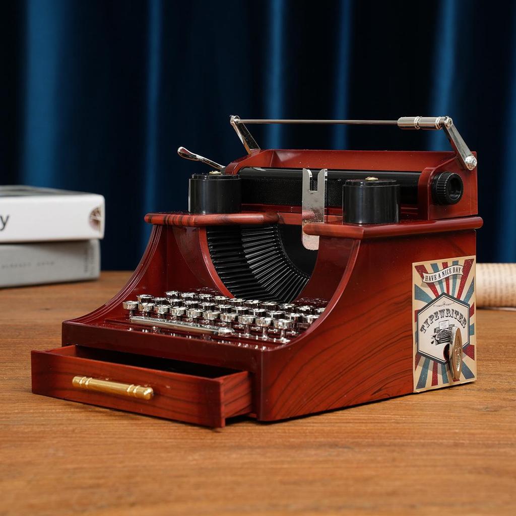 Vintage Typewriter Model: Nostalgic Decor for Home, Study, or Shop Display; Ideal for Photography Prop