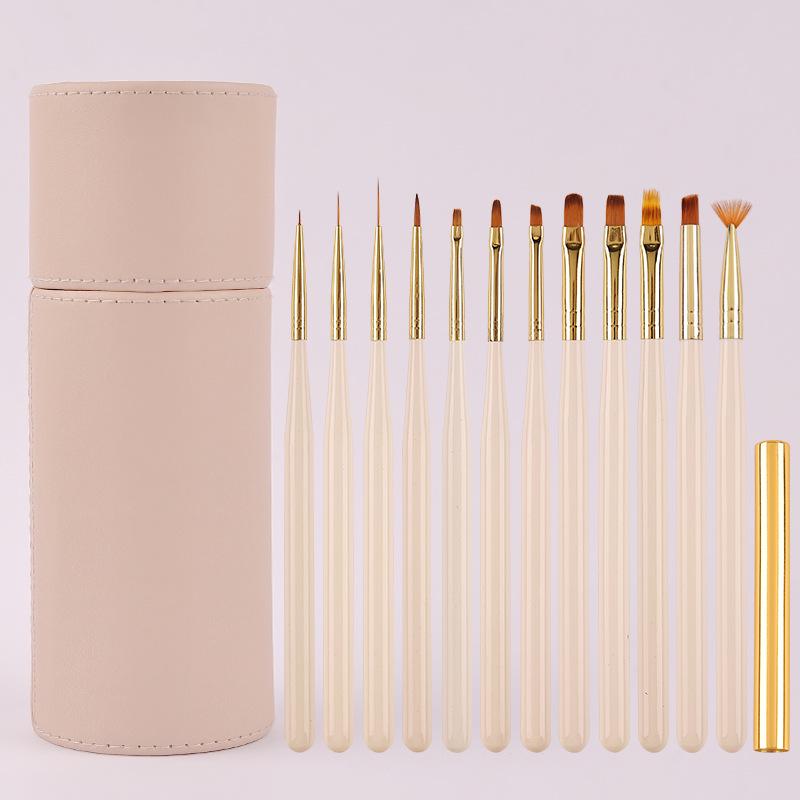 Japanese 12-Piece Nail Art Brush Set for Gel and Flower Designs