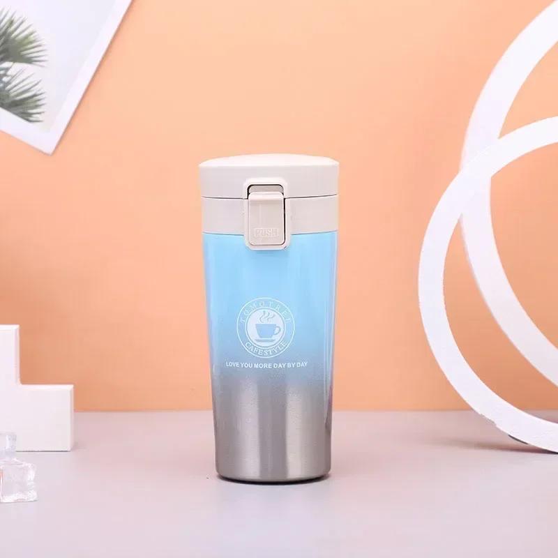 Tasse à café thermos 380/500 ml Tasses à café en acier inoxydable Flasque à vide à double paroi Bouteille d'eau étanche Tasse thermos à dégradé