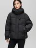 Women's Autumn and Winter Coat Solid Color Stand Collar Hooded Loose Short Thickened Windproof Women's Jacket