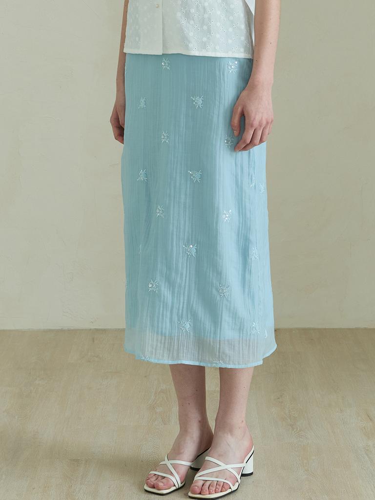 Lillium Del Mar Crinkle Beads Skirts_Blue