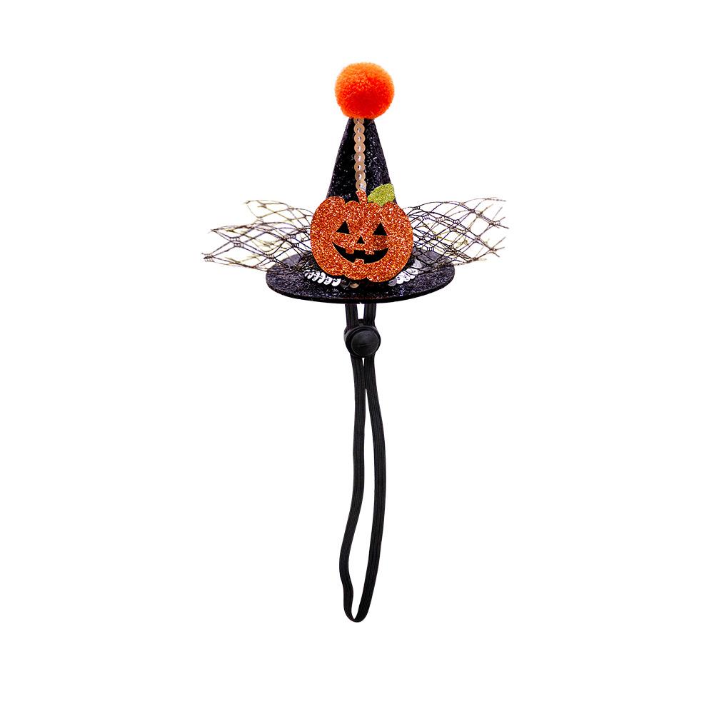 New Dog Decoration Hat Press Adjustable Hamster Hat Pumpkin Halloween Dog Cat Headwear Decoration Supplies Pet Holiday Supplies