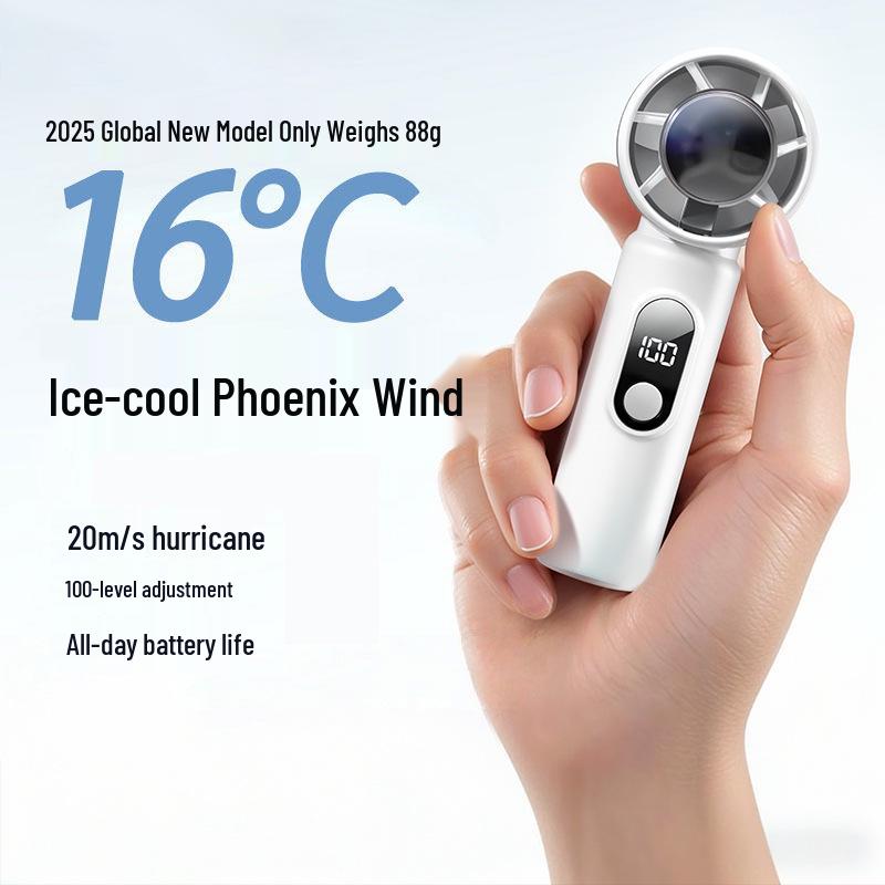 100-Speed Portable USB Turbo Mini Fan: Powerful Handheld Fan 48x43x122mm