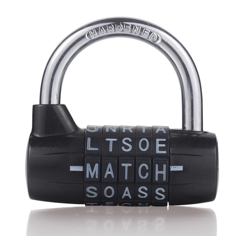 5-Digit U-Shaped Mechanical Combination Padlock