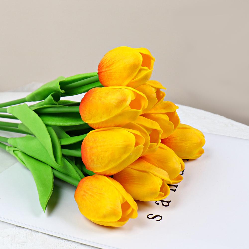 10pcs Artificial Tulip, False Tulip Home Decoration Supplies, Suitable for Home Decoration, Wedding Decoration and Other Scenes