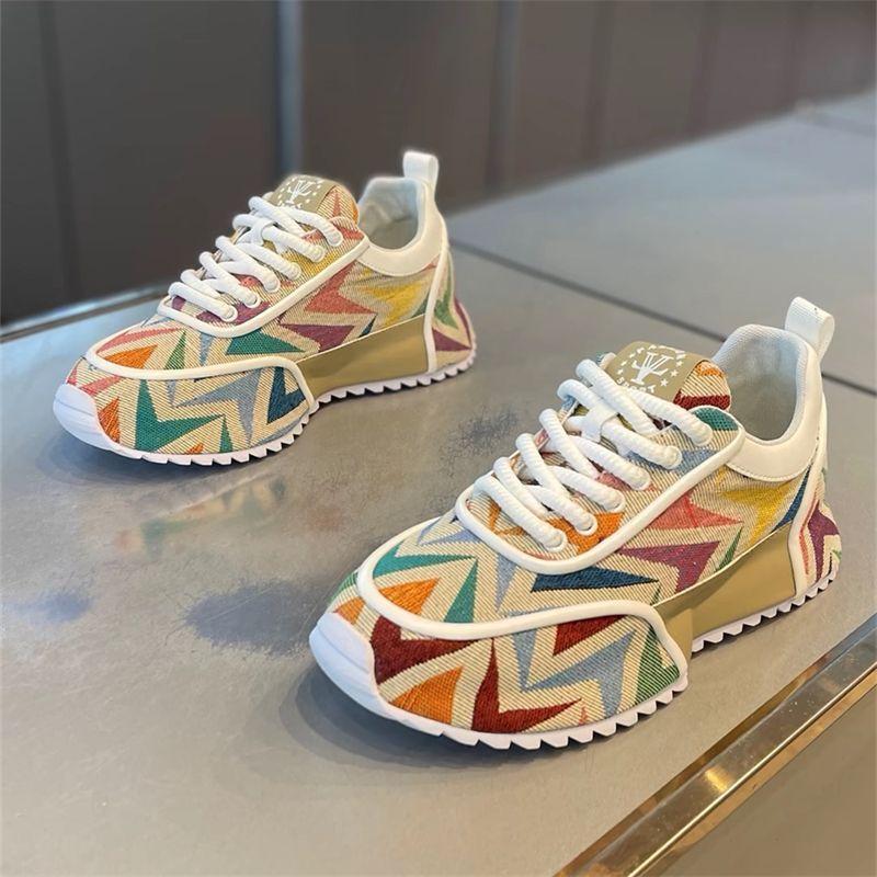 

Luxury Platform Casual Sport Shoes For Men Designer Shoes Outdoor Non Slip Wear-resistant Running Sneakers Versatile Plus Size48 39 хаки