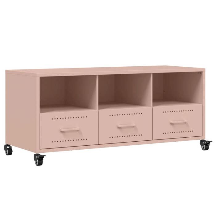 VidaXL TV Cabinet, Television Stand with Drawers and Shelves, TV Stand with Living Room Storage, Pink 846693