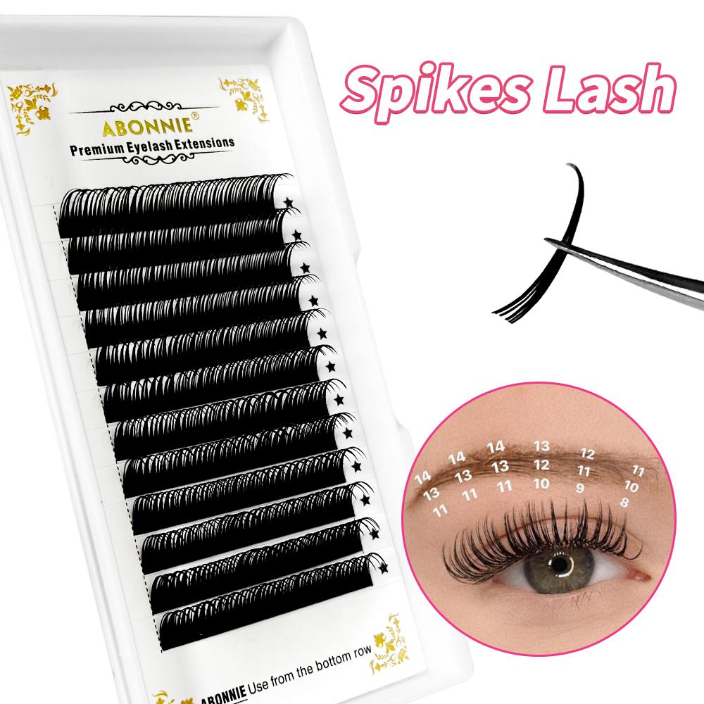 Abonnie 5D Flower Wet Lash Extensions Individual Lashes Brown Volume Soft 5D Flowering Fairy False Easy Fans Volume Eyelashes
