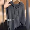 Hooded Commuter Solid Color Pullover Cashmere Knitted Sweater Looks Unique 1011 Autumn and Winter Versatile Long-sleeved Top Looks Thin Women