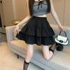 Women's Tiered Mini Skirt Elastic Waistband Casual Short Skirt Lightweight Layered Design Summer Skirt for Daily Wear