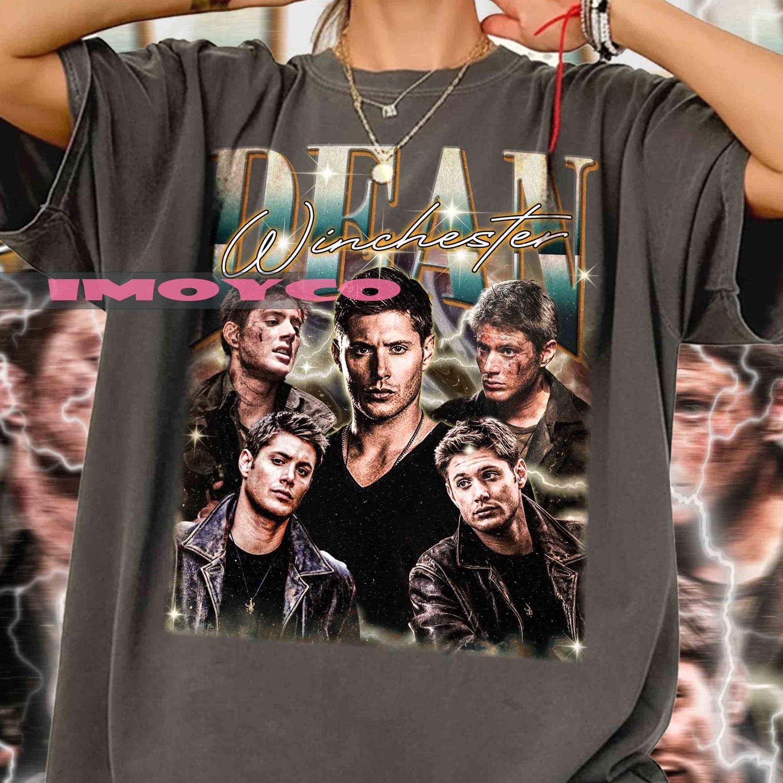Retro Dean Winchester T-Shirt – 2000s Supernatural Fan Tee S