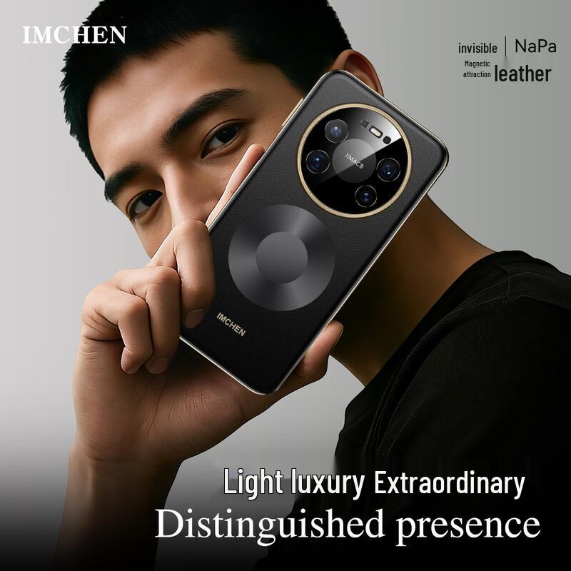 IM-CHEN Luxury Magnetic Leather Case for Huawei Mate 80 Pro Max