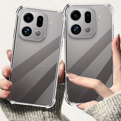 Para OPPO Find X9 Pro FindX9 Capa Traseira de Silicone Transparente FindX9Pro X9Pro X 9 5G Global À Prova de Choque Capa Macia TPU Coque