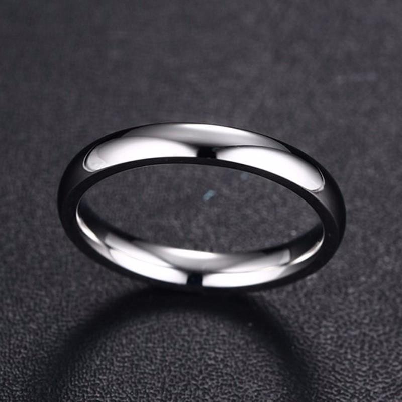 3mm Mens Dome Wedding Ring in Stainless Steel Comfort Fit Engagement Band