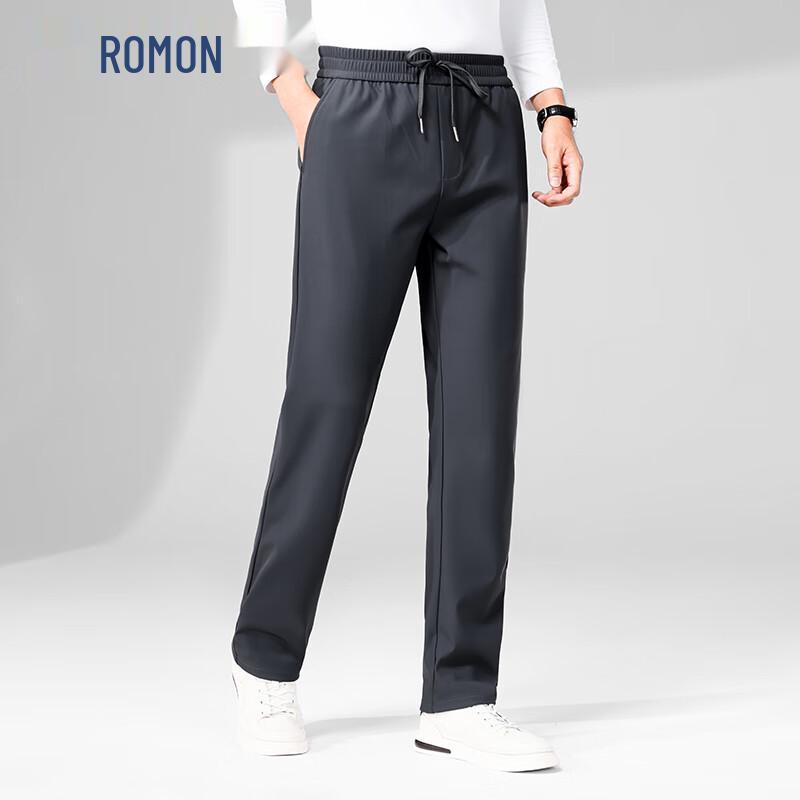 

ROMON Men s Fleece-Lined Drawstring Casual Pants 3XL