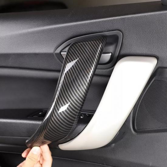 Carbon Fiber Car Inner Door Handle Trim Cover For BMW 1 2 Series F20 F21 F22 F23