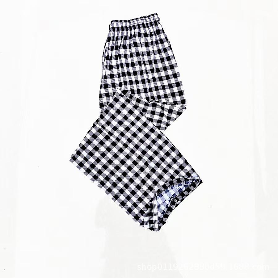 Pantalones Sueltos de Seda Helada de Cintura Alta para Mujer: A Prueba de Mosquitos, Longitud de Nueve Puntos, Talla Grande, Corte Informal