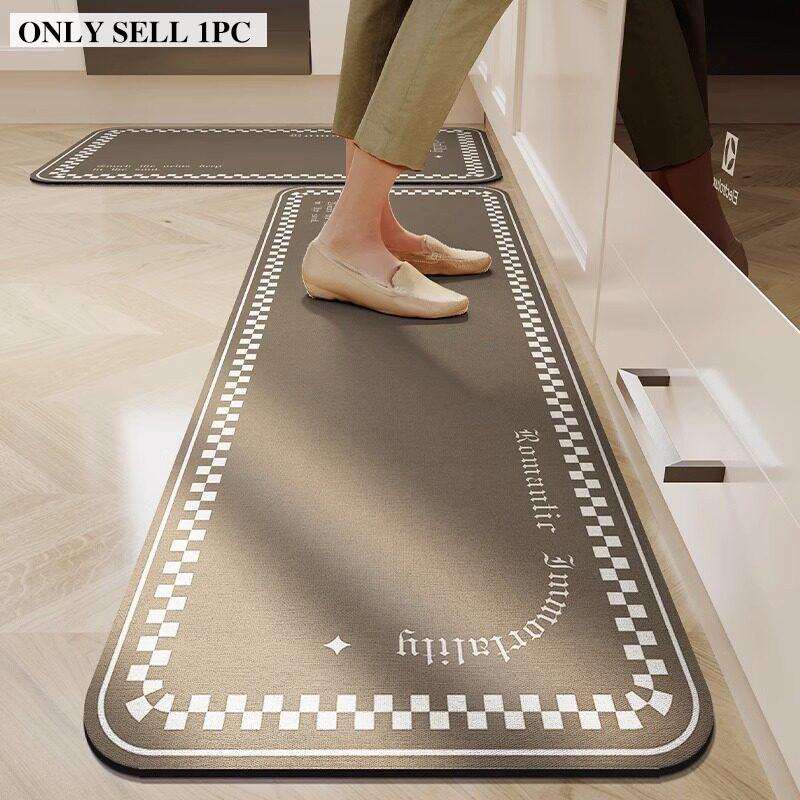 Kitchen Carpet Absorbent Non-slip Oil-proof Diatomite Floor Mat Minimalist Striped Rug Long Size Home Decoration Rugs Alfombra