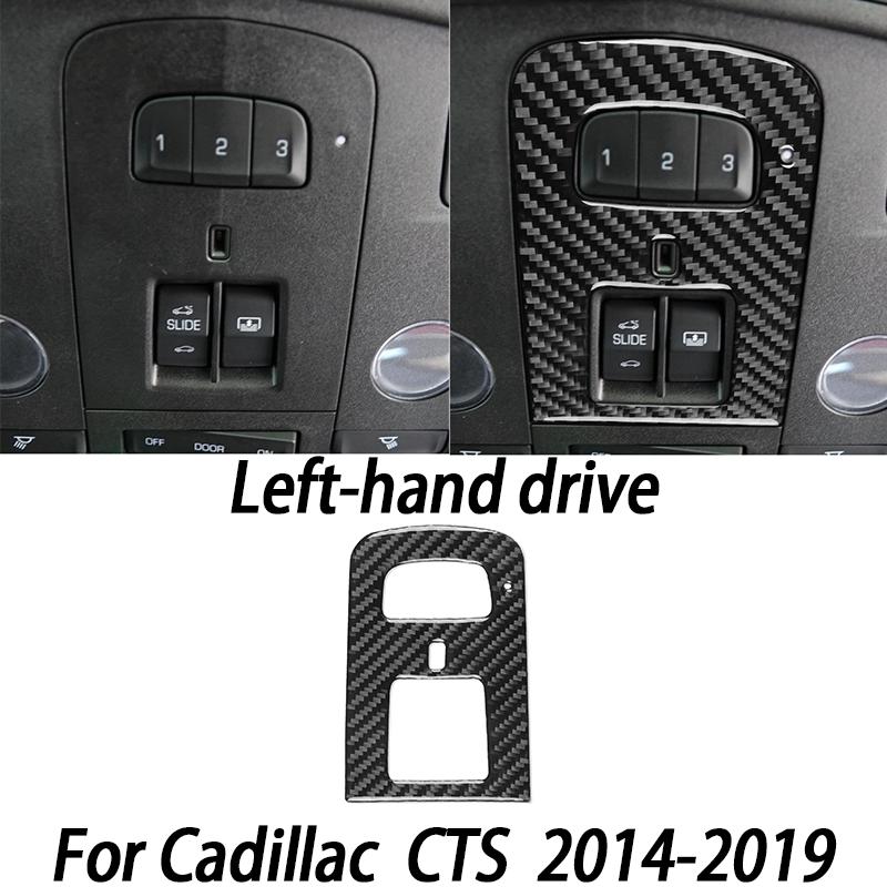 Carbon Fiber Car Interior Accessories Center Console Panel Door Handle Gear Shift Decorative Stickers For Cadillac CTS 2014-