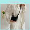 Chic Black And White Small Saddle Bag For Women Ideal For Summer Casual Use