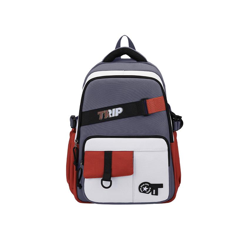New solid color small fresh schoolbag junior high school college student backpack campus simple backpack