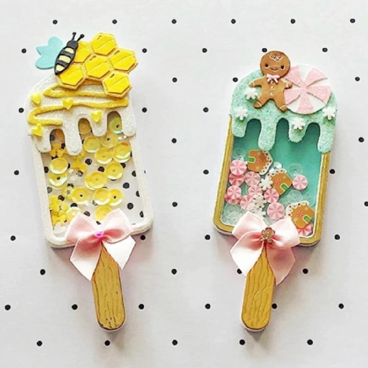 Carbon Steel Cutting Die Ice Cream/2-layer Cake Metal Die Cuts Stencils Template