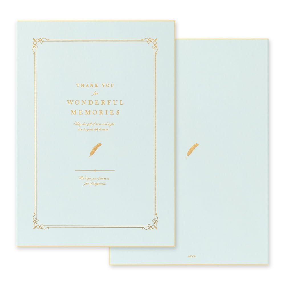 Midori Colored Message A4 with Light 33293006 Board, Size, Stickers, Bi-fold, Book-style, Blue,