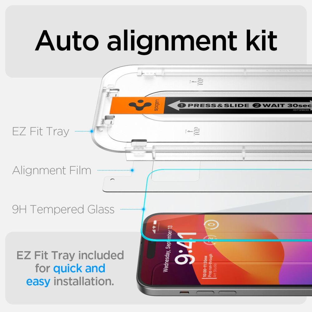 Szkło Hartowane Spigen Glas.tr Ez Fit Iphone 15 Plus Clear