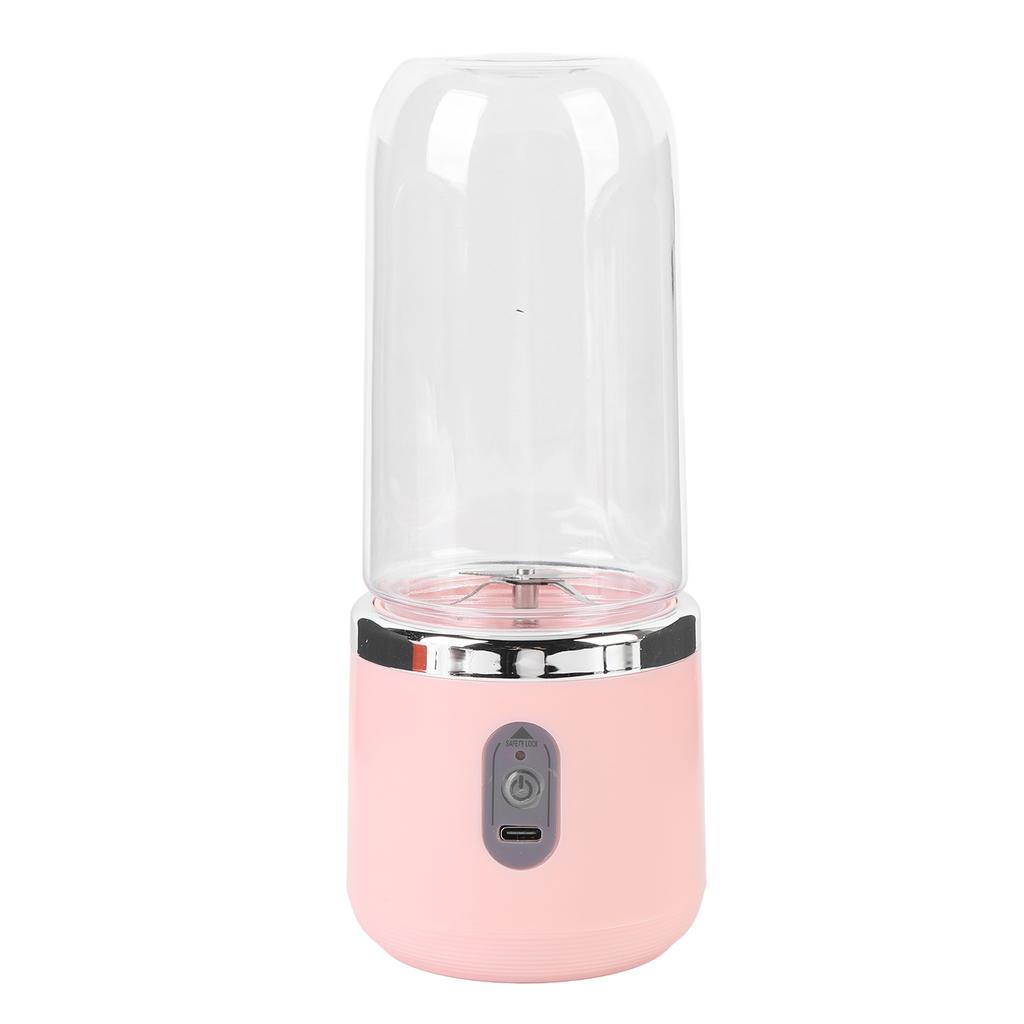 400ml Portable Blender for Juices Smoothies Powerful Blender USB Rechargeable Fruit Juicer Cup Pink