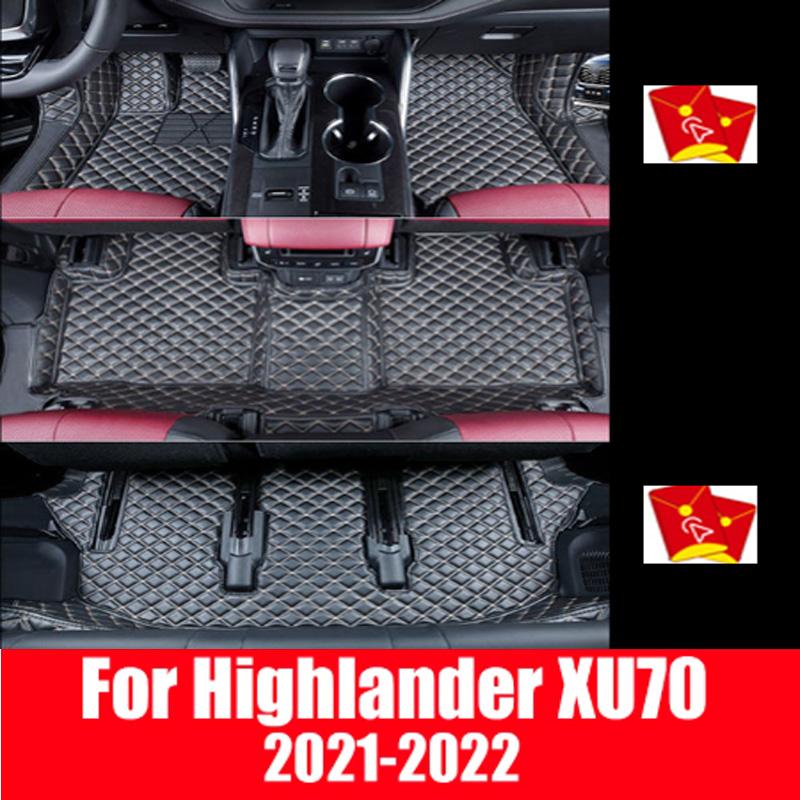

Для Toyota Highlander Kluger XU70 LHD автомобильный напольный коврик интерьерный ковер из искусственной кожи коврики для ног грузовой задний багажник подкладка
