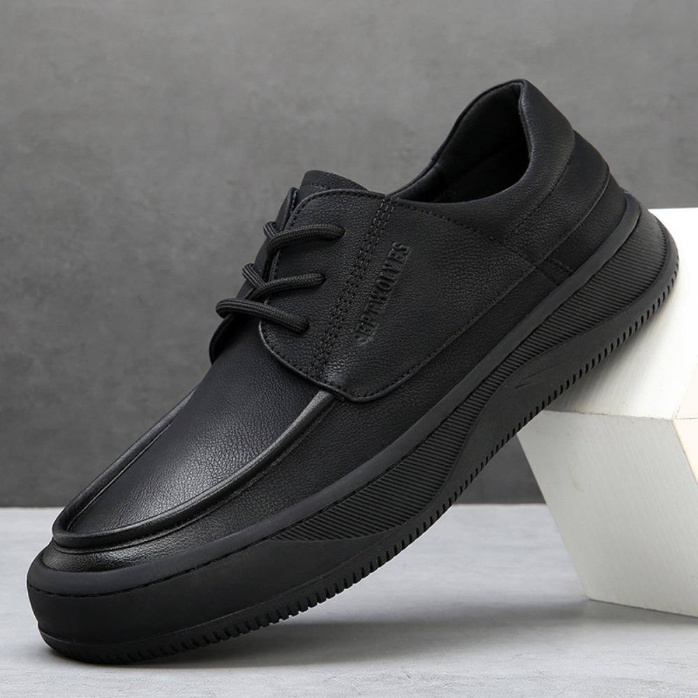 Mens Shoes Fashion Leather Breathable and Versatile Thick Soled Fashionable Casual Leather Shoes for Men Designer Shoes Men