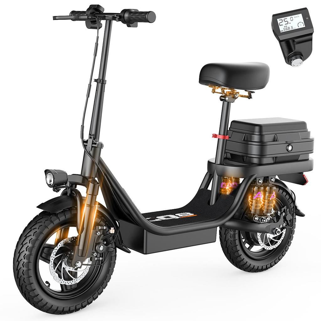 TOOFLY GQ8 14 Inch Road High Carbon Steel With Seat Electric Scooter 250W Motor 48V15AH Battery Outdoor Commuting E-Scooter