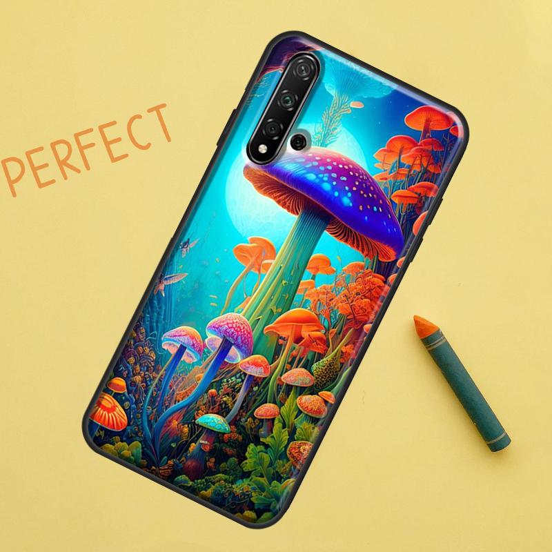 

Странный психоделический чехол с грибами для Huawei Nova 10 9 SE 5T Y90 Y70 Y60 Y61 Nova 3i 7i 8i 11i P20 P40 P30 Lite P60 Pro Huawei P60 Pro
