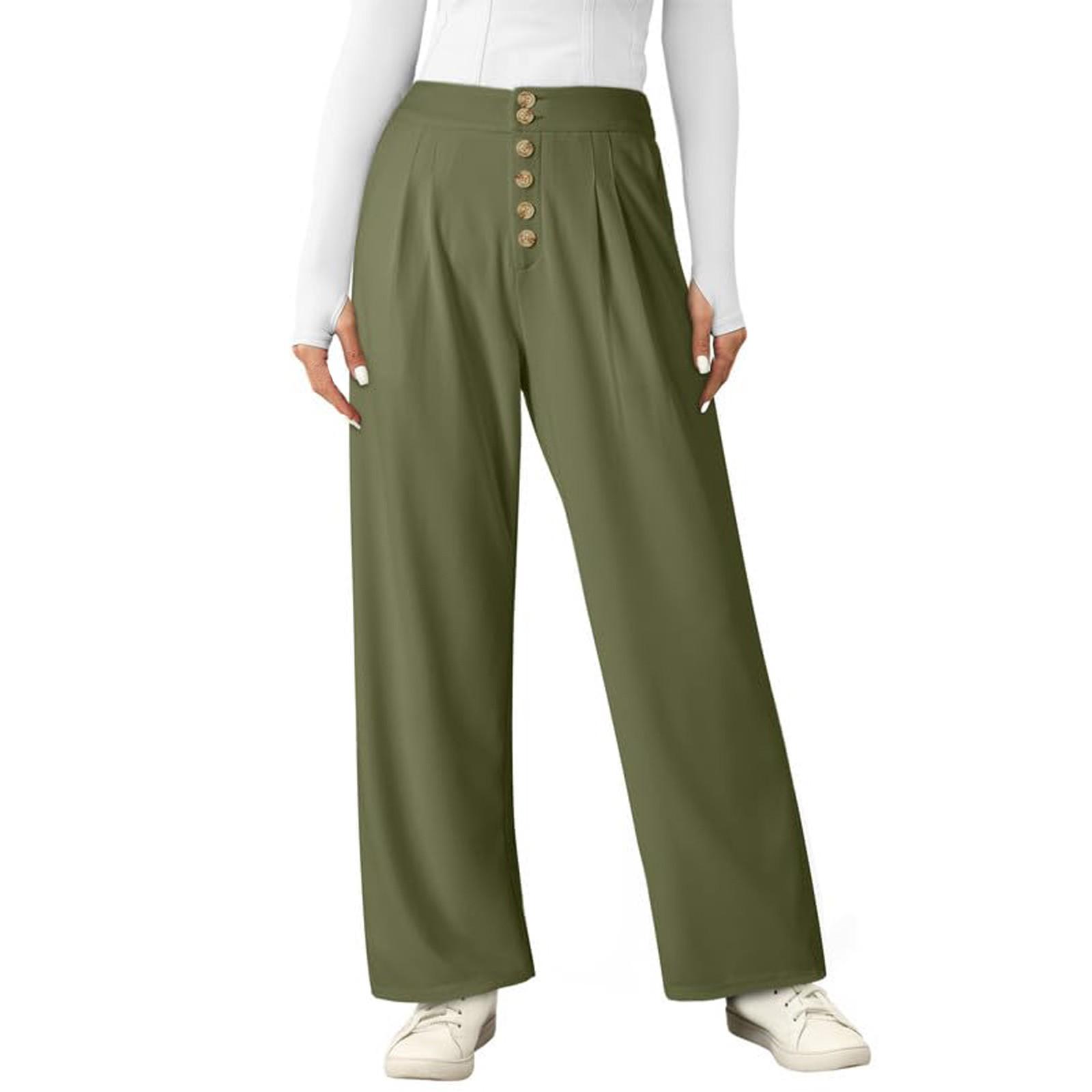 

Широкие брюки женские высокие трикотажные нарядные повседневные брюки брюки с карманами M синий