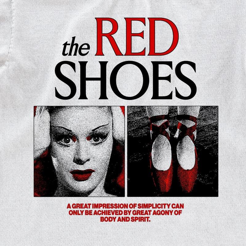 The Red Shoes Movie Graphic T-shirt Classic Film Teeshirt Ballet Top Criterion Collection Movie Merch Streetwear